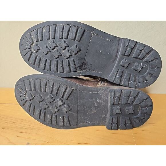 Steve Madden Youth Size 5 Womens 7 Zip/Lace up Brown Boots Side buckle Combat - Picture 6 of 6